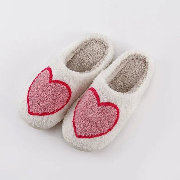 2/$30 NEW Pink Heart Slippers - Picture 3 of 11